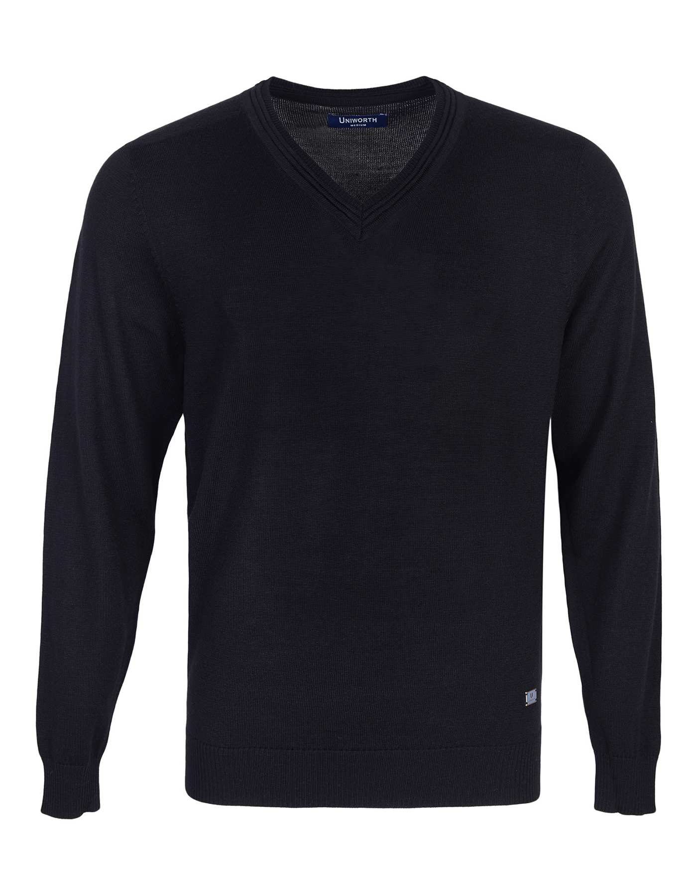 Black Plain Full Sleeve Sweater